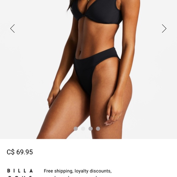 Billabong High Rise High Leg Aruba Black Bikini Bottoms - Picture 5 of 10